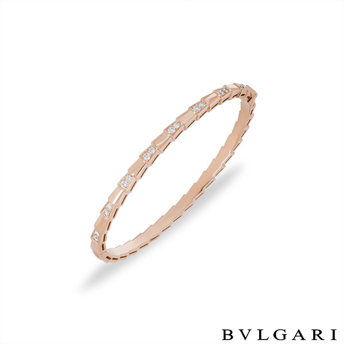 Bvlgari Rose Gold Diamond Serpenti Viper Bracelet 358469 | Rich Diamonds